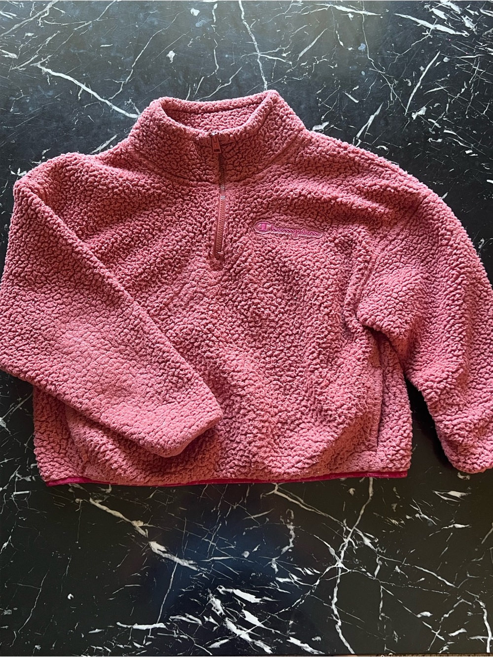 Champion Women’s Pink Sherpa Quarter-Zip Pullover
